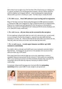 Automated marketing lead report example