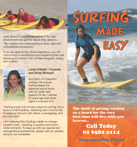 brochure copy for surf school