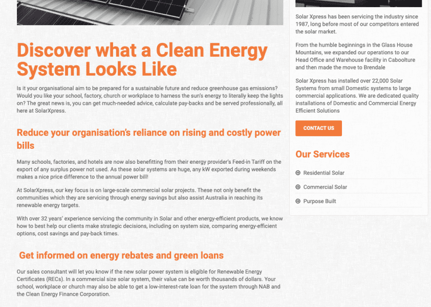 commercial solar copywriting