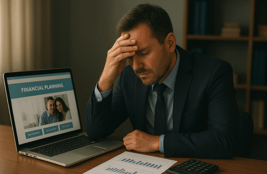 financial planner website content needs updating